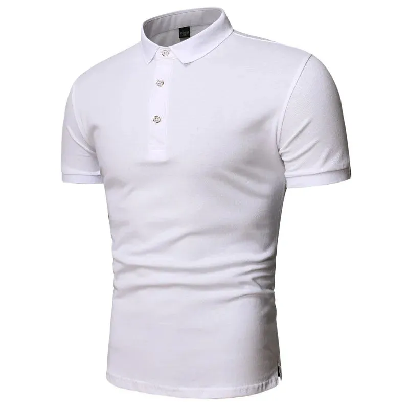100% Cotton Short Sleeve Contrast Color Polo Shirt