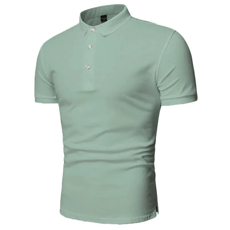100% Cotton Short Sleeve Contrast Color Polo Shirt