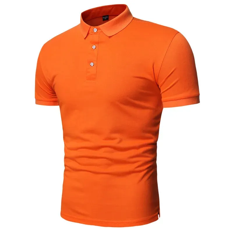 100% Cotton Short Sleeve Contrast Color Polo Shirt