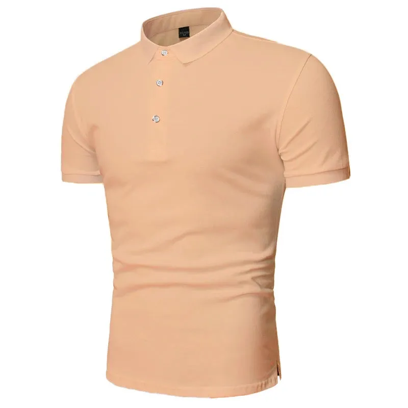 100% Cotton Short Sleeve Contrast Color Polo Shirt