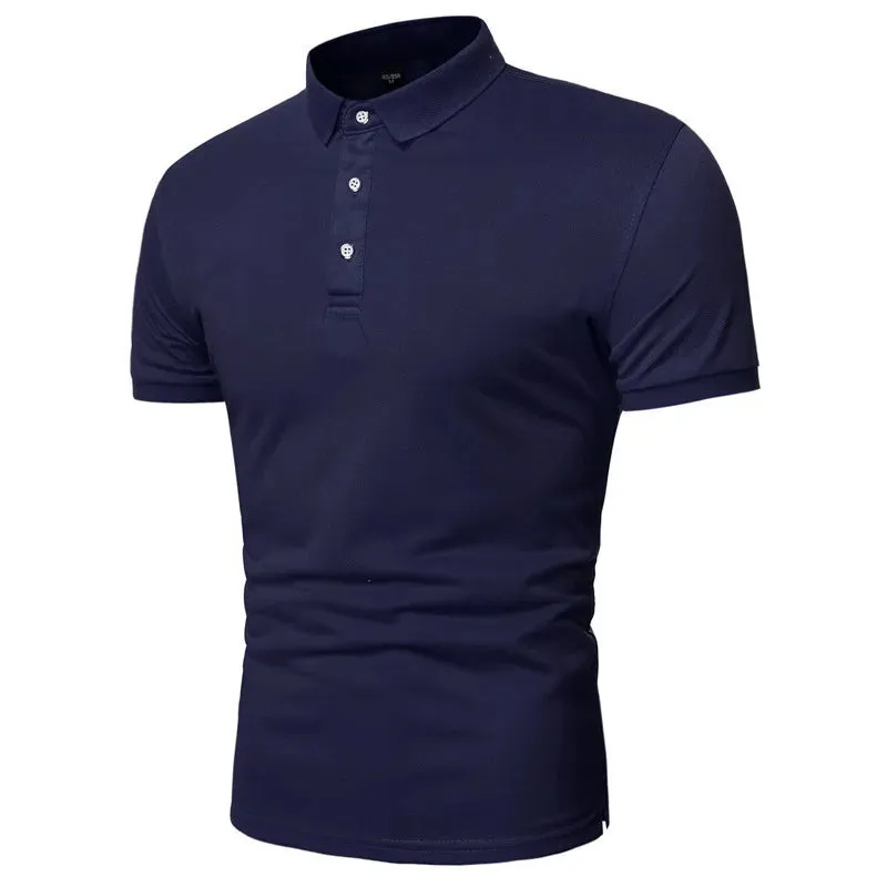 100% Cotton Short Sleeve Contrast Color Polo Shirt