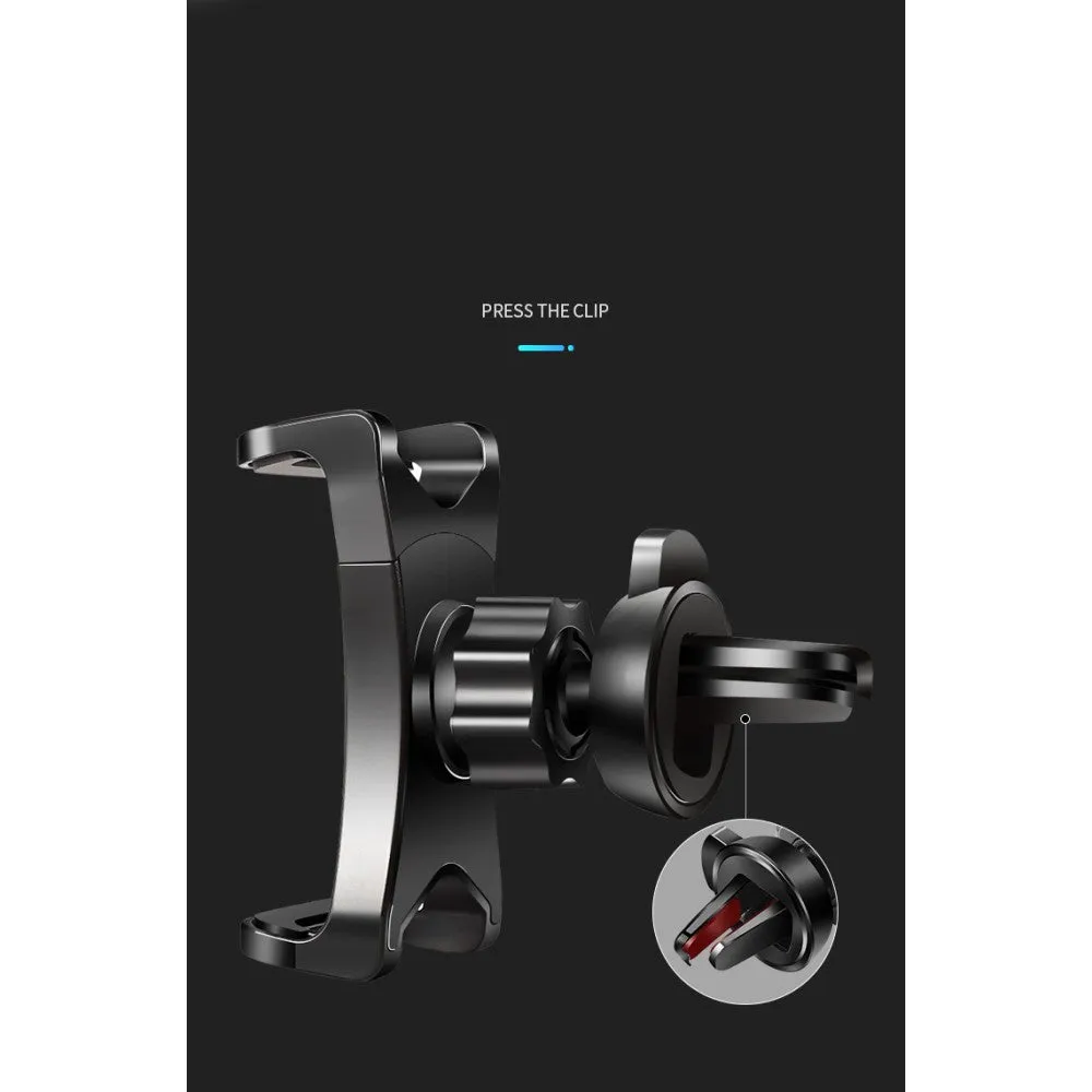 3 in 1 Car GPS Smartphone Holder: Dashboard / Visor Clamp   AC Grid Clip for Jinga Neon (2019) - Black