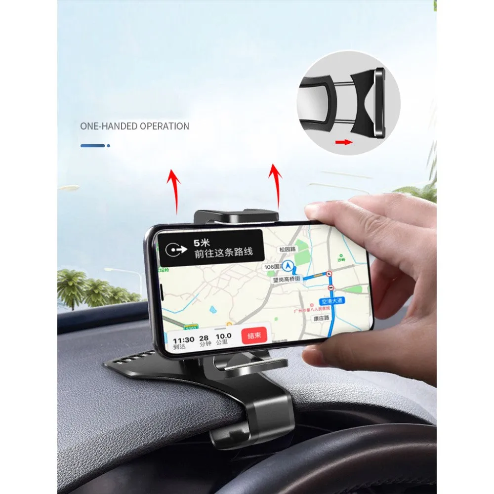 3 in 1 Car GPS Smartphone Holder: Dashboard / Visor Clamp   AC Grid Clip for Jinga Neon (2019) - Black