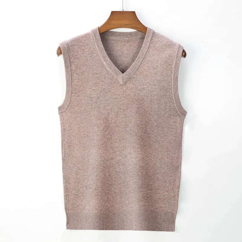 8 Colors Men's V-neck Vest Sweater