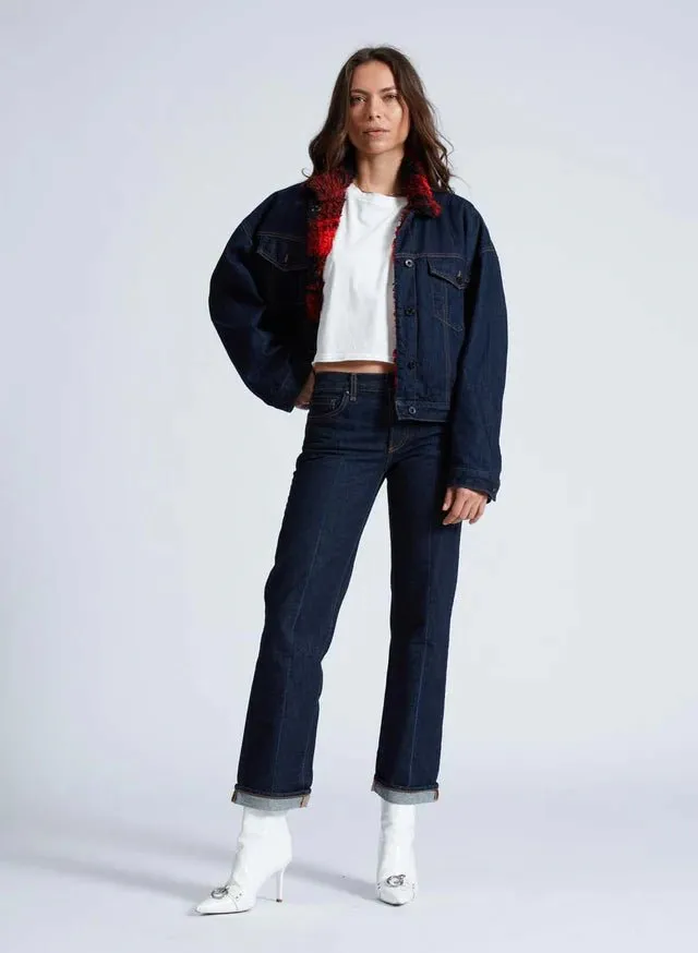 Askk NY - Nova Lined Jacket Indigo Plaid