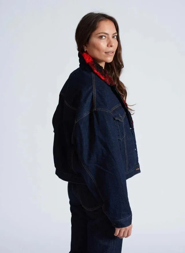 Askk NY - Nova Lined Jacket Indigo Plaid
