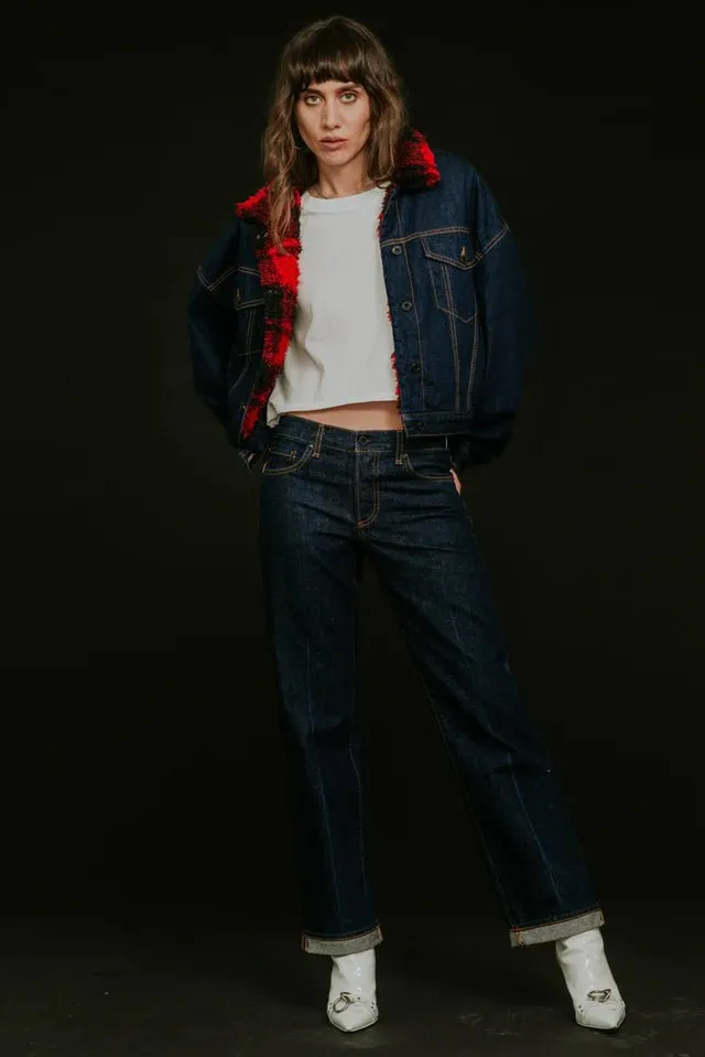 Askk NY - Nova Lined Jacket Indigo Plaid