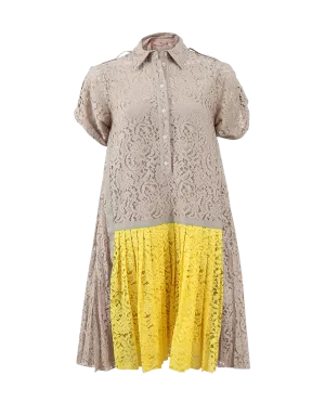 Bi-Color Lace Dress