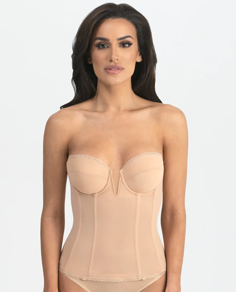 BT 0998 FRONT PLUNGE V STRAPLESS LONGLINE