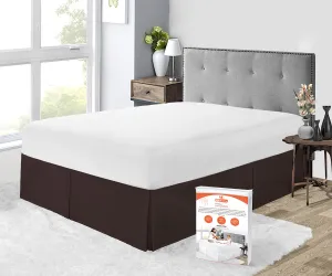 CHOCOLATE PLEATED BED SKIRT