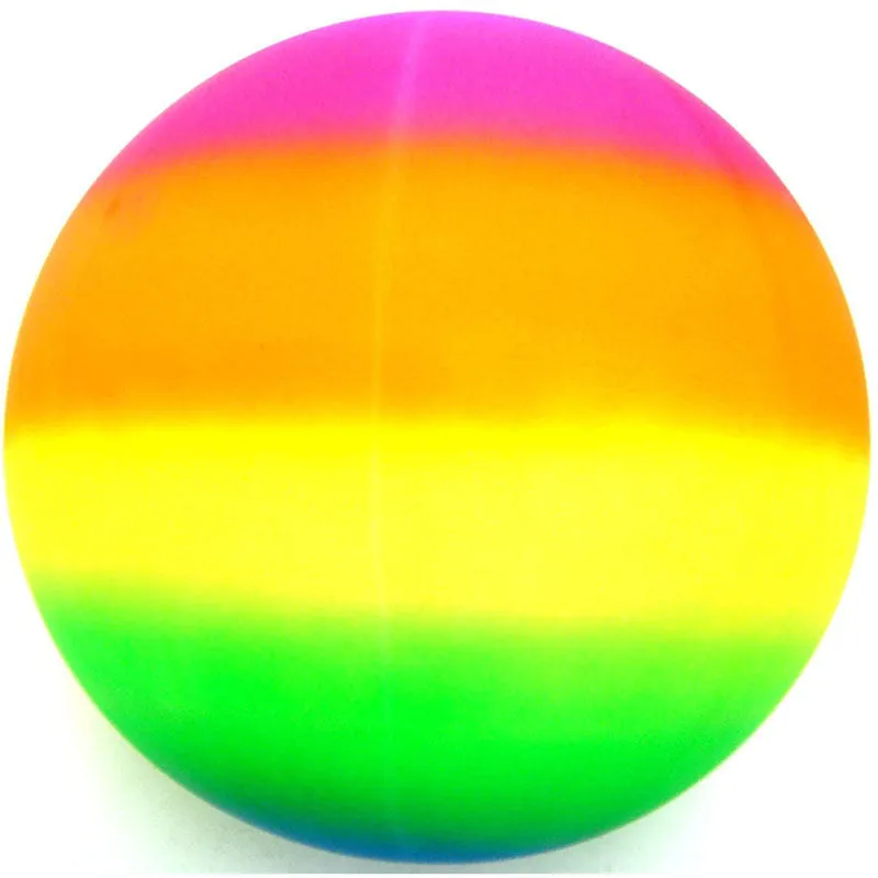 Inflated Rainbow Neon Play Balls 23cm - Case of 12