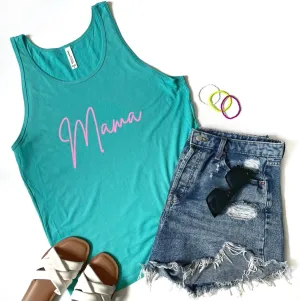 Mama Neon | Unisex Turquoise Tank