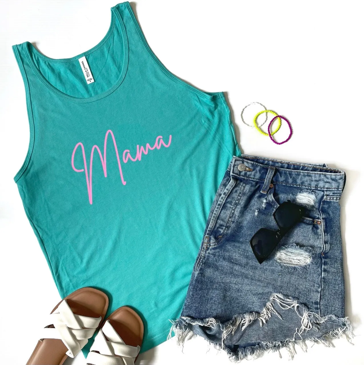 Mama Neon | Unisex Turquoise Tank