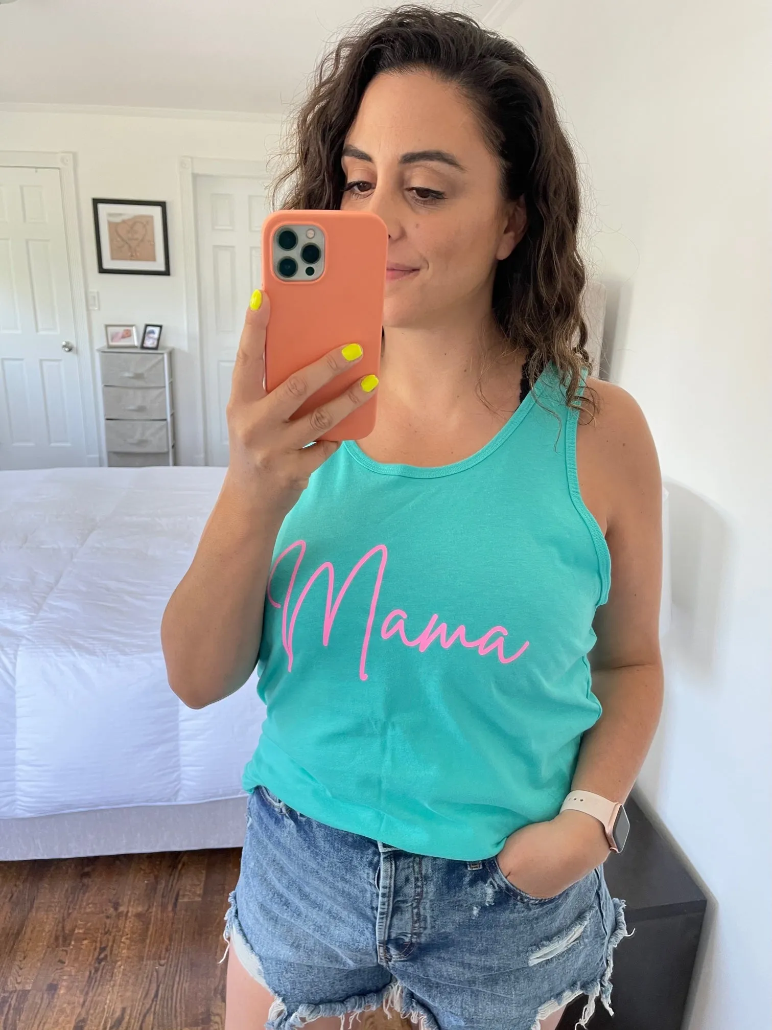 Mama Neon | Unisex Turquoise Tank