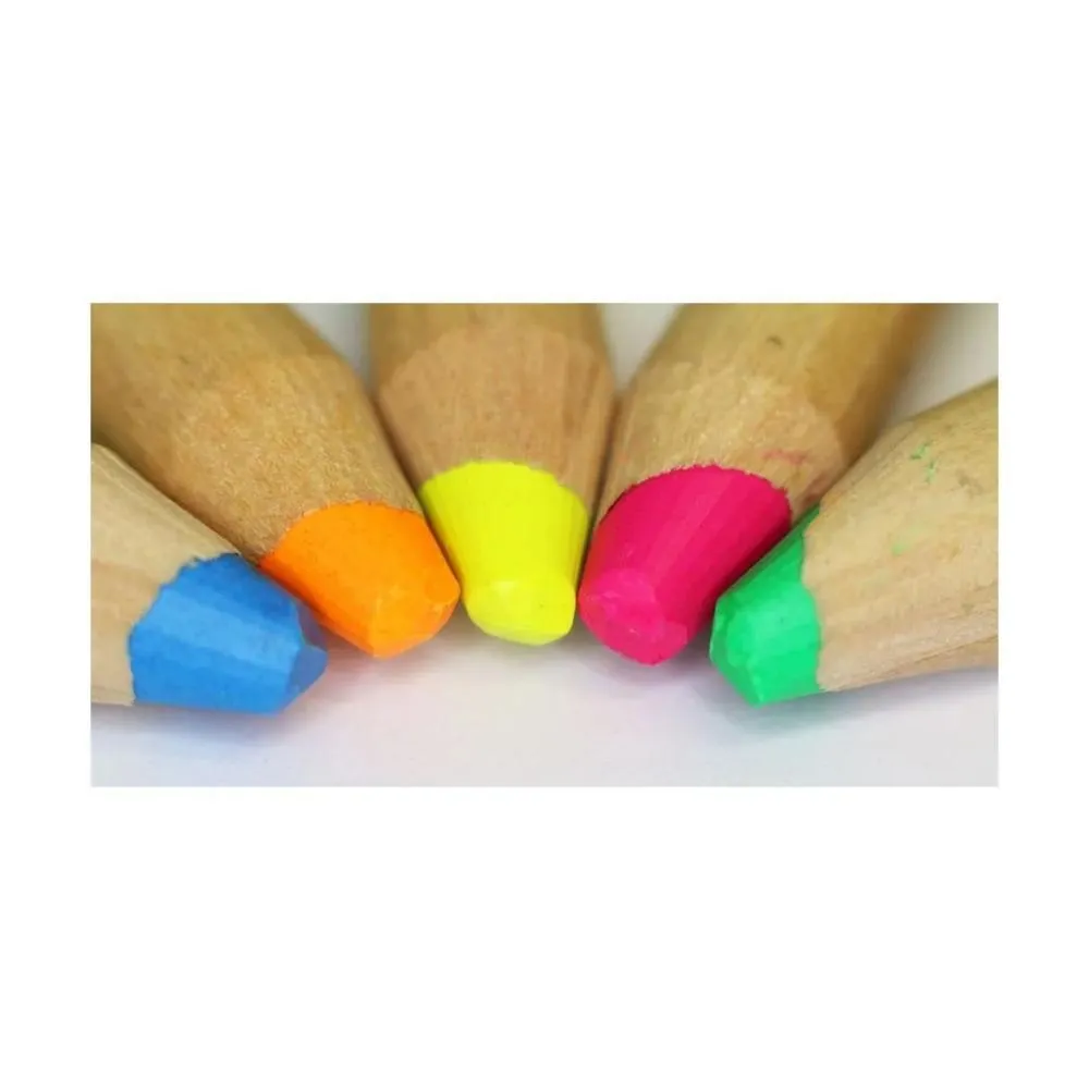 Mont Marte Jumbo Fluoro Pencils 6pc