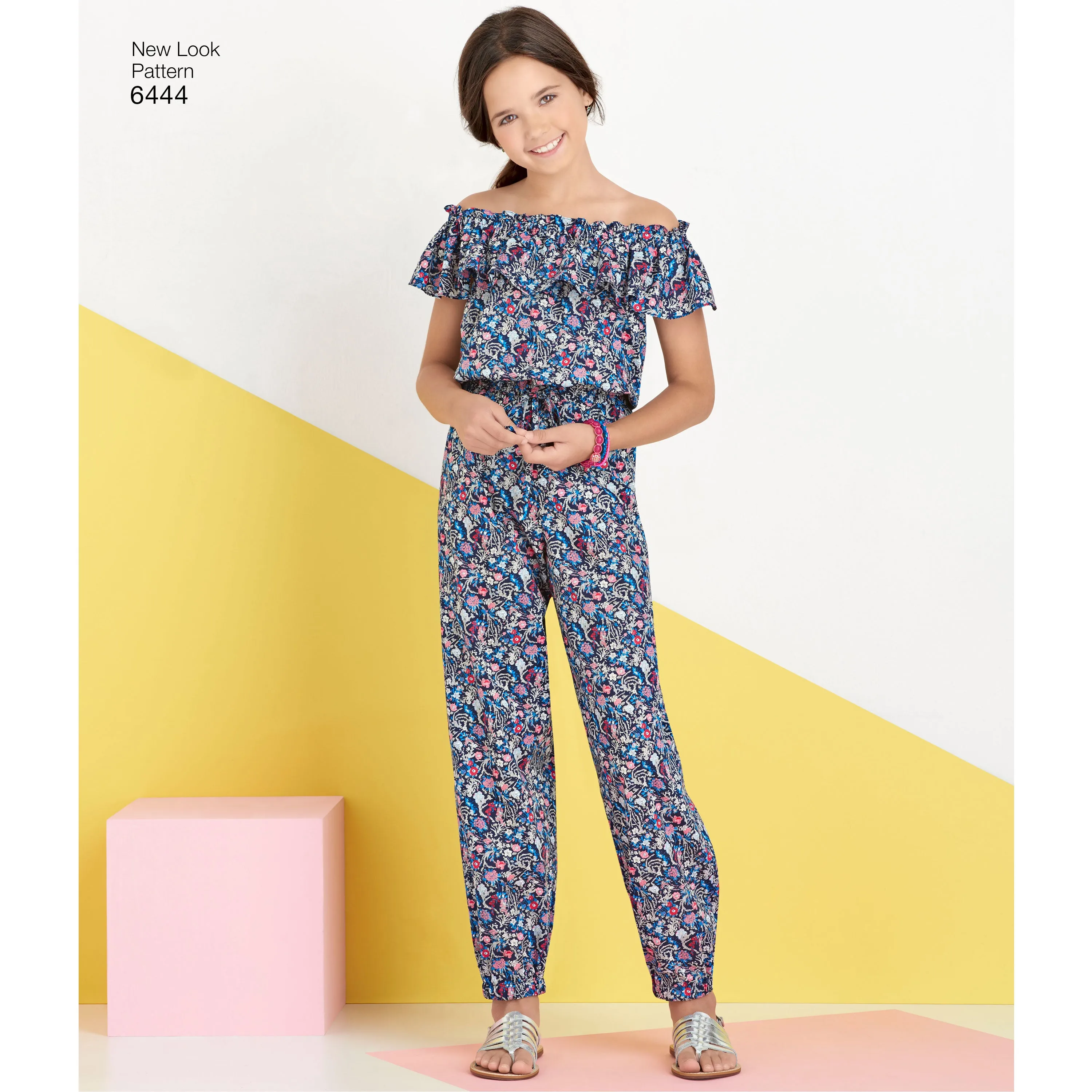 New Look Sewing Pattern 6444 - Girl's Dress and Jumpsuit in Two Lengths