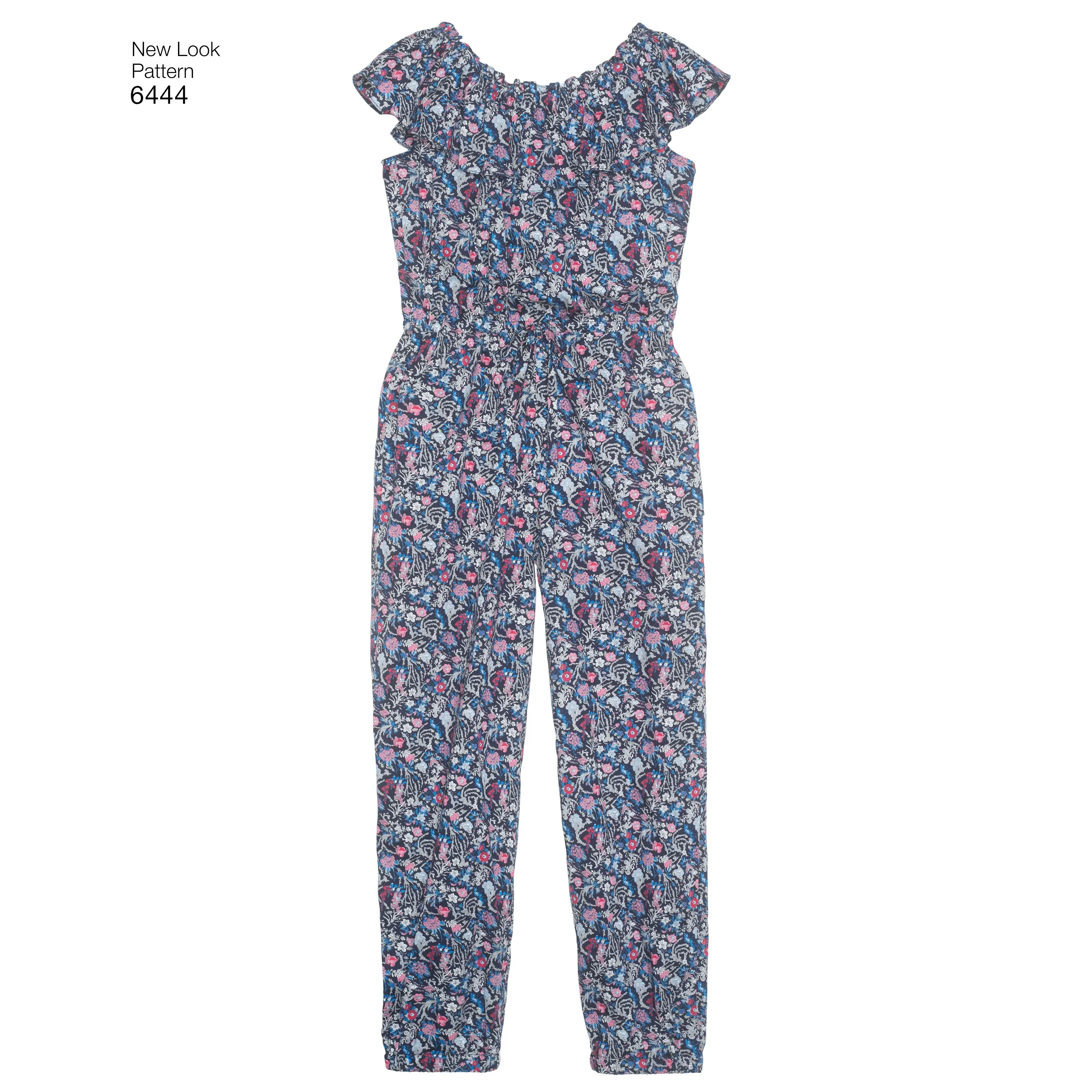 New Look Sewing Pattern 6444 - Girl's Dress and Jumpsuit in Two Lengths