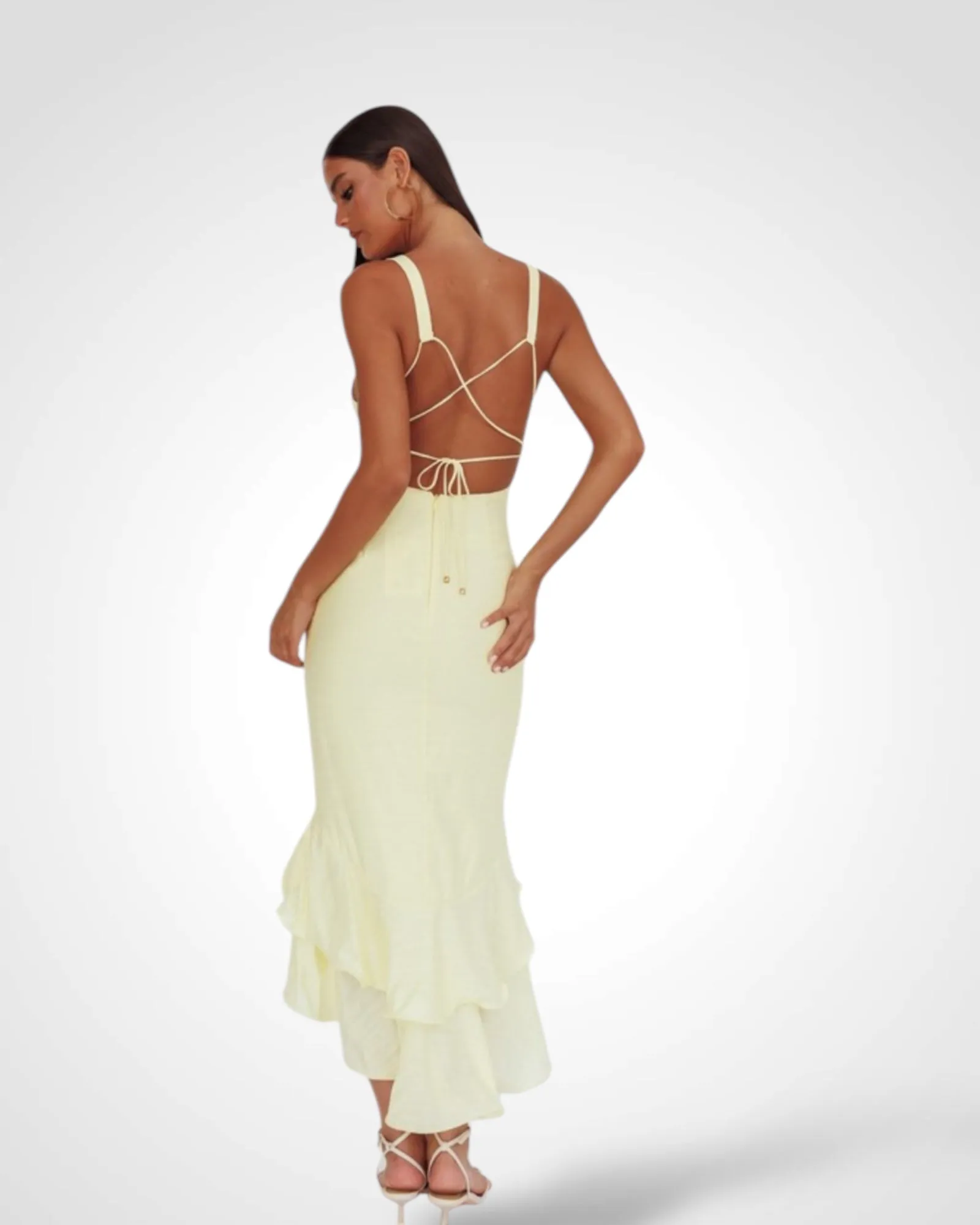 SJQ-ASYMMETRICAL TIERED MAXI DRESS
