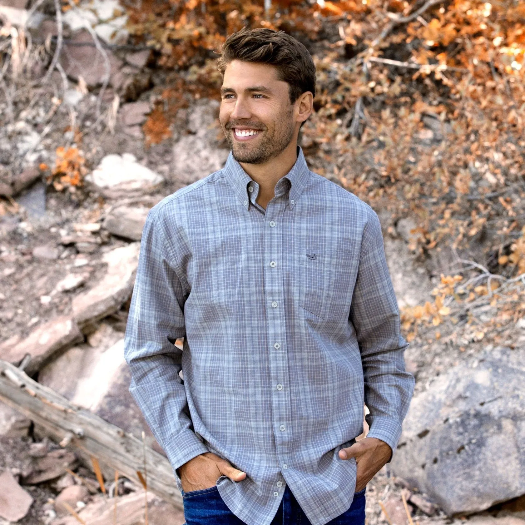 Verret Washed Check Dress Shirt